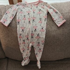 Carter's Pink Ballerina Footed One Piece
